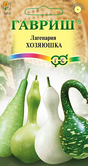Семена Лагенария Хозяюшка 5 шт.
Лагенария - однолетнее растение семейства Тыквенные. Предназначена для выращивания в открытом грунте. Плоды белые, светло-зеленые или зеленые (желтеющие при созревании, часто узорчатые, разнообразной формы – бутылочной, грушевидной, цилиндрической, шаровидной и др. Плоды лагенарии цилиндрической иногда достигают фантастической длины – от 1,5 до 2 м, при этом их масса достигает 3-7 кг. В пищу употребляют обычно молодые завязи длиной 40-50 см. Для приготовления блюда можно использовать не целый плод, а отрезать от растущего плода столько, сколько требуется, после чего оставшаяся часть плода будет расти дальше, а место среза затвердевает, покрывшись новой кожицей. Плоды бутылочной, или посудной, лагенарии имеют невкусную мякоть и в пищу не употребляются. Вызревшие отвердевшие плоды используют в декоративных целях. 