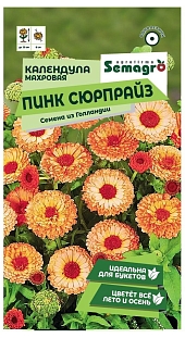 Календула Пинк Сюрпрайз махровая