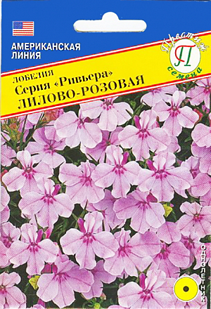 Семена Лобелия Ривьера лилово-розовая.
Лобелия кустовая образует кустик высотой 13 см и шириной 15-20 см, усыпанный многочисленными мелкими 1-2 см в диаметре цветками. Широко используется при бордюрной и ковровой посадке на клумбах, для окаймления цветников. Цветение обильное, продолжительное.