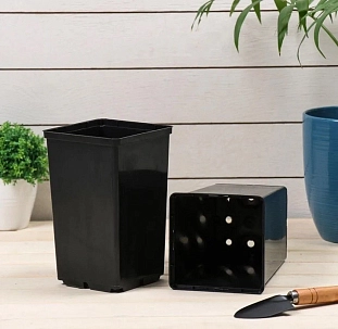 Горшок технический квадрат высокий Роза 2,1л 12x12 h19,5