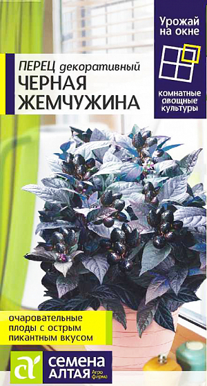 Семена Перец декоративный Черная Жемчужина