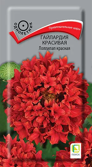 Семена Гайлардия Лоллипап Красная 

Привлекательные шары. Растение раскидистое, опушенное мягкими волосками, высотой 30-35 см. Соцветия махровые, шаровидные до 6-7 см в диаметре, на длинных цветоносах. Окраска красная. Цветет обильно с июля по ноябрь. Используют для групп, рабаток, миксбордеров и срезки.