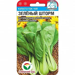Семена Капуста китайская Пак-чой Зеленый шторм