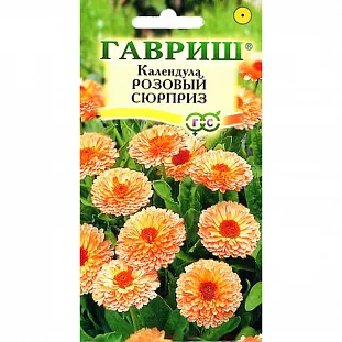 Календула Розовый сюрприз махровая