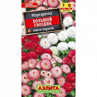 Маргаритка Большой гвоздик махровая, смесь сортов