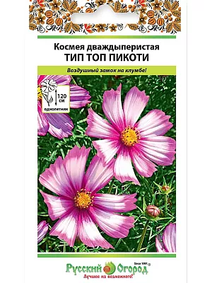 Космея Тип Топ Пикоти (дваждыперистая) из каталога Разные Семена <span style="font-family: var(--ui-font-family-primary, var(--ui-font-family-helvetica));">Космея Тип Топ Пикоти (дваждыперистая)<br>
</span><br>
<span style="font-family: var(--ui-font-family-primary, var(--ui-font-family-helvetica));">Один из самых высоких и красивых сортов! Высокий куст с кружевной листвой подарит десятки белоснежных цветков с нежной розово-пурпурной растушевкой по краям лепестков. Замечательно смотрится в массовых посадках в палисаднике и патио, а высокие цветочные бордюры выглядят несравненно легко и воздушно!<br>
</span>
