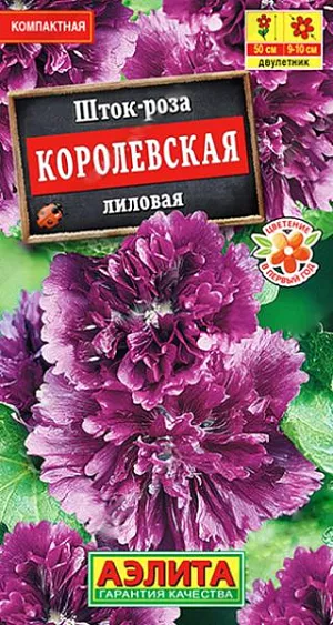 Семена Шток-роза Королевская лиловая из каталога Мальва Семена Шток-роза Королевская лиловая. Сорт формирует компактные, аккуратные кусты высотой всего 50 см – что весьма необычно для преимущественно высокорослых шток-роз. Цветет в год посева, что также необычно для двулетников, к которым причисляют шток-розы. Цветки диаметром 9-10 см, махровые, оригинальной формы, с изрезанным краем лепестков, с тонким, приятным ароматом. Растения пышно цветут с июля по сентябрь. Используются для оформления клумб, рабаток, миксбордеров, контейнеров. Срезанные соцветия великолепно распускаются в воде до последнего бутона.<br>
<br>
Посев семян на рассаду проводят в отдельные горшки. Растения холодостойкие и засухоустойчивые. Посадки размещают на дренированных, глубоко обработанных, плодородных почвах нейтральной кислотности.<br>