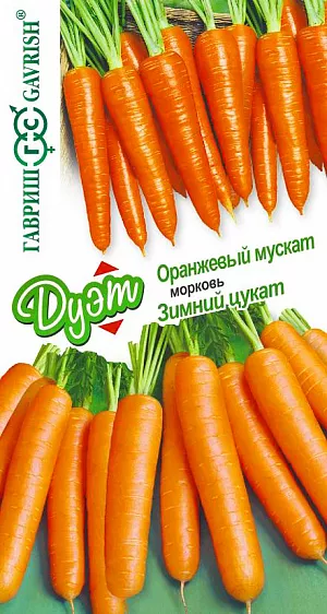 Семена Морковь Оранжевый мускат + Зимний цукат Семена Морковь Оранжевый мускат + Зимний цукат
