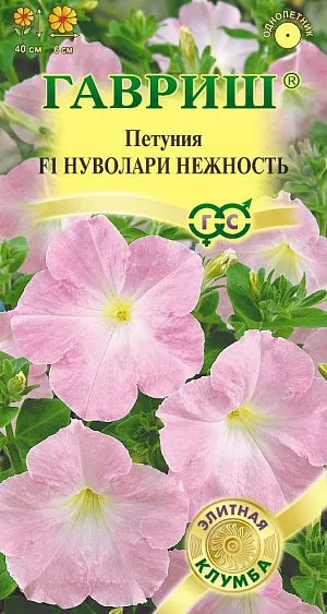 Семена Петуния Нуволари Нежность F1<br>
 <br>
Итальянская серия «Нуволари» включает в себя петунии с абсолютно новой полу-ампельной формой. Исключительность этих гибридов в том, что довольно длинные побеги полностью укрыты от взоров роскошными белыми цветками  направленных строго вверх. Такая особенность  позволяет избегать образования пустот в каскаде, часто свойственных ампельным формам. Благодаря этому растение, высаженное в подвесные корзины или в балконные ящики похоже на огромный плотно-цветущий шар. Гибриды «Нуволари» зацветают очень рано (в среднем на 2 недели раньше, чем остальные петунии), быстро формируют мощные побеги длиной 40 см и цветки диаметром 6 см, устойчивые к непогоде и ветру. Выращивают рассадным способом.  Посев проводят с января по апрель, поверхностно, под стекло (после появления всходов стекло убирают). В зимние месяцы январь-февраль досветка обязательна. При ранних сроках посева цветение начинается в мае. Без дополнительного освещения петунию высевают не раньше марта. Всходы появляются через 7-12 дней. На постоянное место высаживают, когда минует опасность заморозков. Светолюбива и достаточно засухоустойчива. Предпочитает легкие, плодородные, хорошо дренированные почвы.