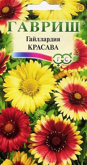 Семена Гайлардия Красава.
Травянистое растение семейства Астровые. Стебли прямые, в нижней части изгибающиеся, до 75 см высотой, нуждаются в подвязке. Соцветия одиночные, до 12 см в диаметре. Язычковые цветки пестрые, яркой окраски, преимущественно желтых, оранжевых и медно-красных тонов; трубчатые - желто-пурпурные. Светолюбивы, предпочитают легкие, сухие почвы. Зацветает на второй год и цветет с июня до морозов. Великолепно подходит для клумб, бордюров и кашпо.