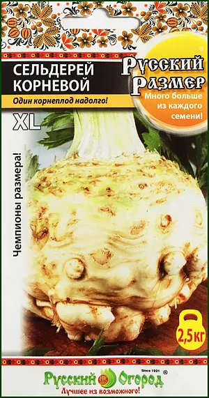 Семена Сельдерей корневой Русский размер Семена Сельдерей корневой Русский размер