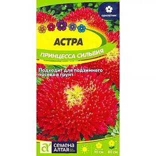 Семена Астра Принцесса Сильвия карминно-красная