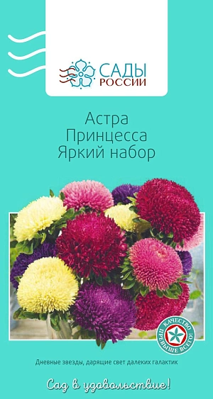 Астра Принцесса Яркий набор из каталога Астра Астра Принцесса Яркий набор
Куст раскидистый с прочными цветоносами, соцветия густомахровые до 12 см в диаметре, яркие и нарядные. Холодостойка, выносит слабые заморозки до −3 °С.