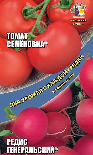 Томат Семеновна + Редис Генеральский