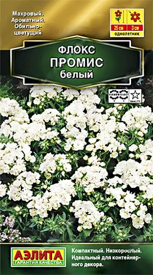 Семена Флокс махровый Промис белый из каталога Флокс <div>
Семена Флокс махровый Промис белый.
</div>
<br>
Уникальная серия однолетних флоксов с махровыми цветками и супер обильным цветением. Отмечена наградой международных производителей цветочных семян<br>
FLEUROSELECT. Кустики компактные, невысокие (25 см.) стабильно сохраняют однородность в течение сезона. Цветки ароматные.Растения отлично подходят для оформления балконных ящиков, горшков, бордюров.<br>
<br>
Флокс друммонда – растение холодостойкое и светолюбивое. Относительно засухоустойчивое, но в жаркую сухую погоду нуждается в поливах. Предпочитает плодородные, дренированные, некислые почвы. Чтобы цветение было обильным и продолжительным, удаляют отцветшие соцветия.<br>
<br>
<br>
<br>
<br>
<br>