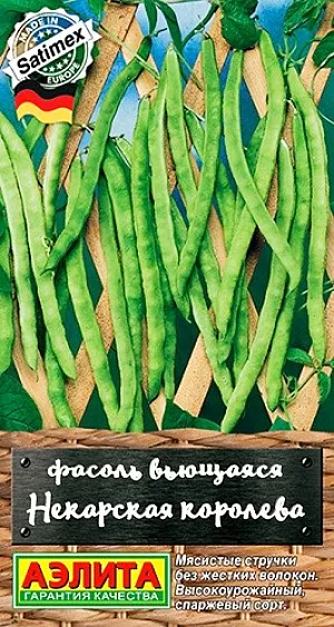 Семена Фасоль вьющаяся Некарская королева