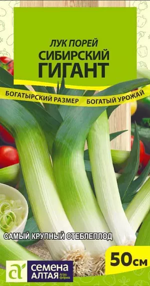 Семена Лук порей Сибирский Гигант Семена Лук порей Сибирский Гигант