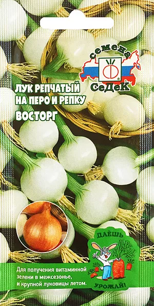 Семена Лук репчатый на перо и репку Восторг Семена Лук репчатый на перо и репку Восторг