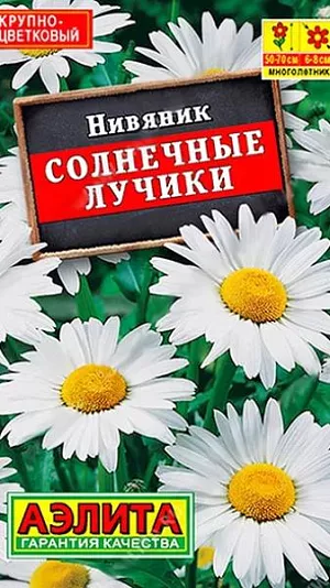 Нивяник Солнечные лучики из каталога Нивяник Семена Нивяник "Солнечные лучики".<br>
Классический многолетник для солнечных мест. Неприхотливый, зимостойкий, с обильным и продолжительным цветением. Отлично смотрится как в групповых, так и в одиночных посадках. Дает отличную срезку.