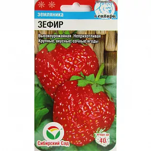 Семена Земляника (клубника) Зефир крупноплодная